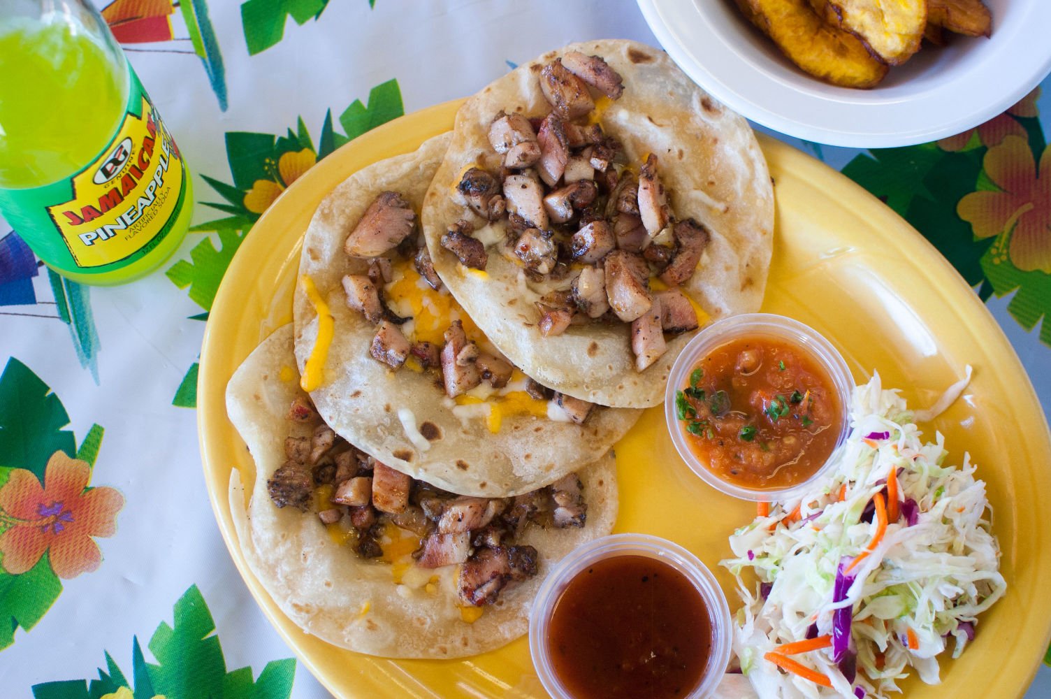 D's Island Grill jerk chicken tacos